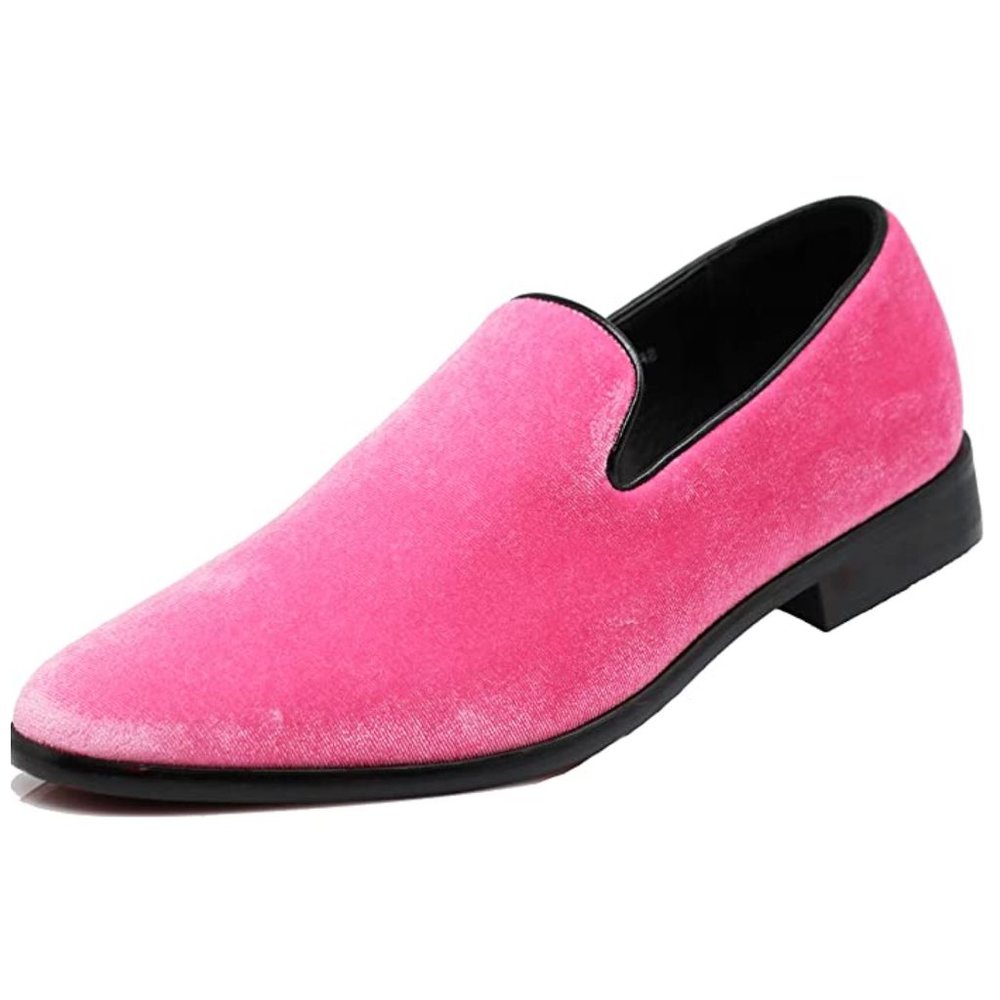 Men's Vintage Plain Velvet Dress Loafers Slip On Shoes Classic Tuxedo Dress 03p
